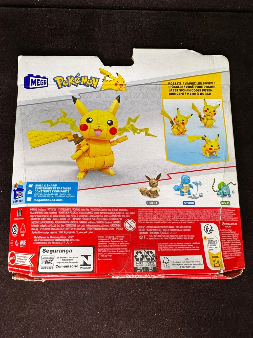MEGA Pokémon Build & Show Pikachu Building Set (Set GMD31).